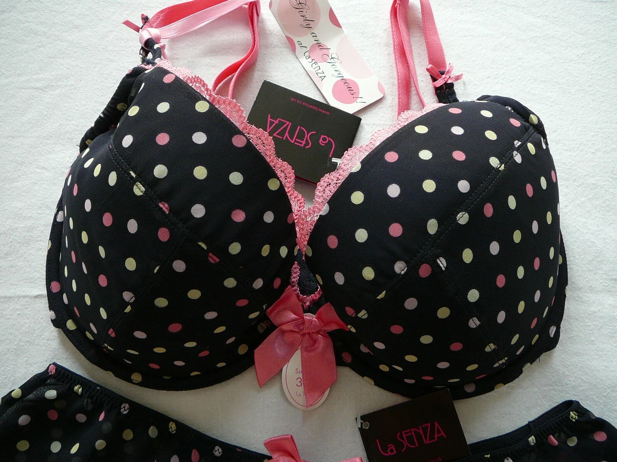 La Senza Padded Bra Size 32F & French Knickers Size 8 Bnwts