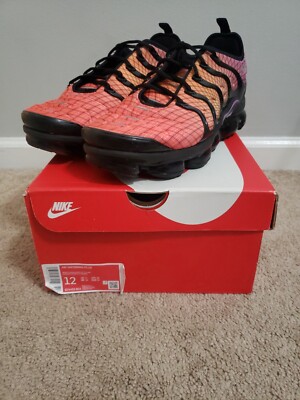 Nike Air Vapormax Plus SZ 12 Bright Crimson Reflective Silver With