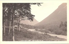 RPPC Crawford Notch NH Town Street Scene 1920s era