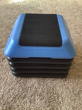THE STEP Adjustable HIGH STEP 16  x 16  Aerobic PLATFORM w/4 Risers Home Workout