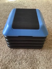 THE STEP Adjustable HIGH STEP 16”x 16” Aerobic PLATFORM w/4 Risers Home Workout