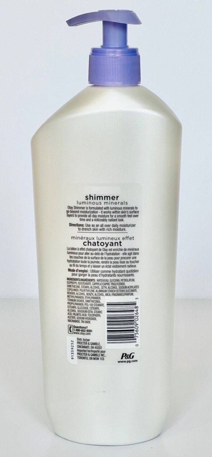 Olay Quench SHIMMER Body Lotion Luminous Minerals Pump 20.2oz (Rare)