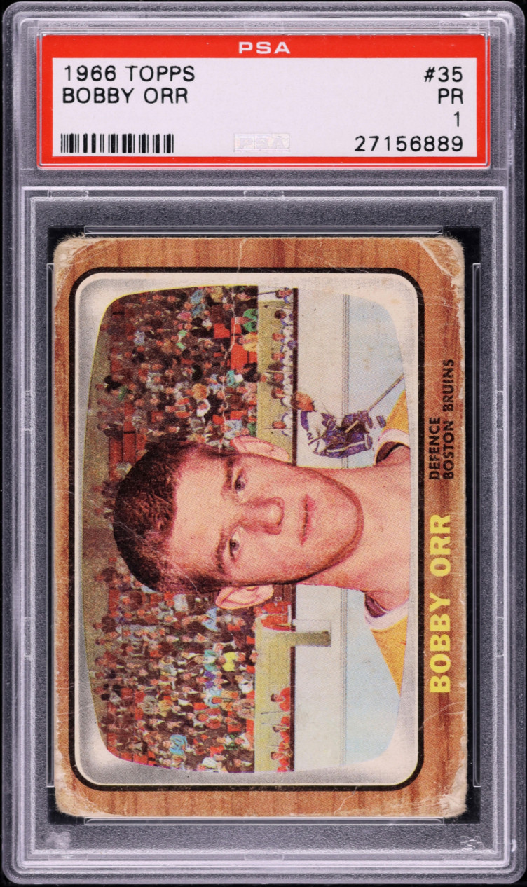 1966 Topps #35 Bobby Orr Rookie Card PSA 1