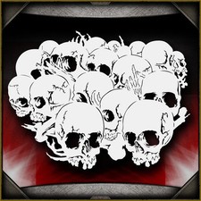 Skull Background 18 - Airbrush Stencil Template Airsick