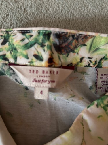 Ted Baker Green Butterfly Blouse in Size 4 (UK 14) - Picture 2 of 6