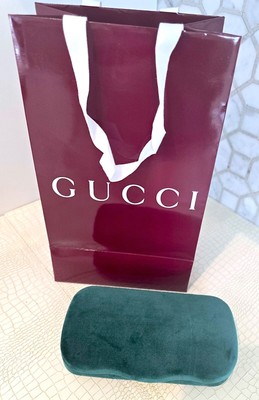 New GUCCI Emerald Green Velvet Sunglass Case (XL) w Gucci  display picture 3