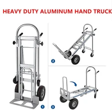 Heavy Duty Aluminum Hand Truck Stair Climber Cart Folding Dolly Convertible Cart