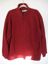 Ewm Pure Classics Long Sleeve Fleece Jacket - Burgundy - Xl