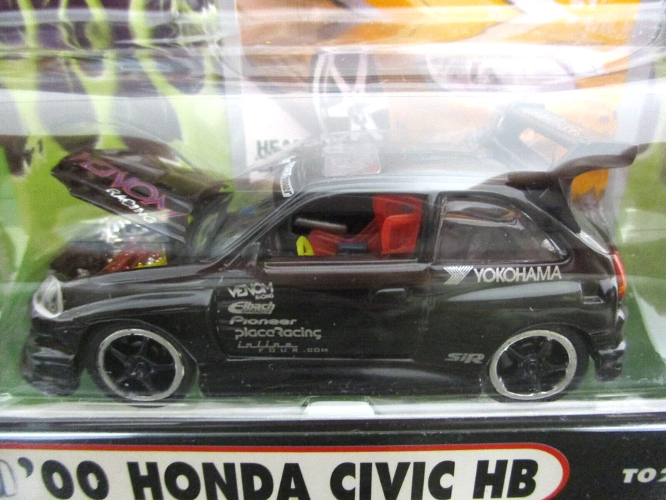 FUNLINE MUSCLE MACHINES IMPORT TUNER - 2000 HONDA CIVIC HATCHBACK - 1/64 - Image 4 of 4