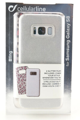 Cellularline Bling Duo Samsung Galaxy S8 Glitzer Handy Cover Schutz Hülle 474