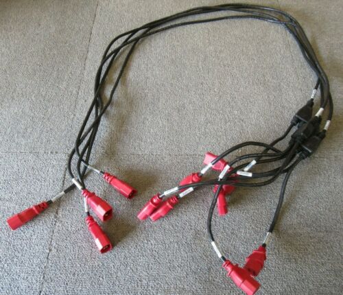 4 x IBM EMC 98Y4644 U3.4-M11P2/M10P2 C14 To Dual C13 Y Type Splitter Cable 1.7M - Picture 1 of 4