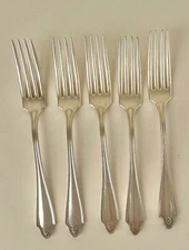 COMMUNITY PLATE GEORGIAN set of 5 DINNER FORKS