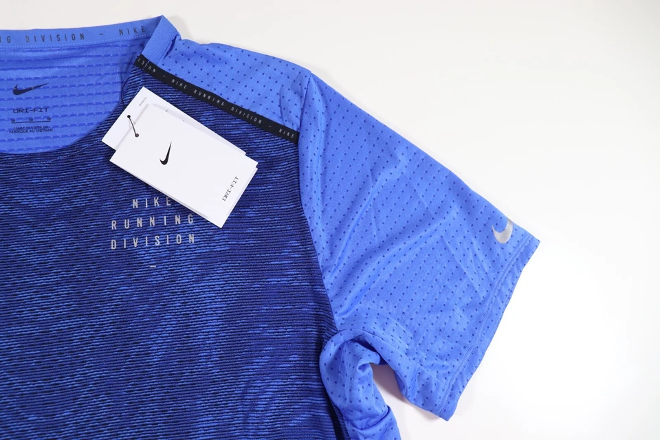 NIKE DRI FIT RISE 365 RUN DIVISION RUNNING SHORT SLEEVE TOP DM4769-432 MEN XL - Image 3 of 4