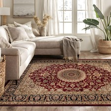 Rugshop Area Rug Traditional Oriental Medallion Carpet Rugs for Living Room 5x7