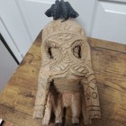 Unique Vintage Hand Carved Wood Drummer Figure Tribal Folk Art Sculpture Statue  — photo 7