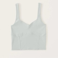 Abercrombie Fitch Double-Layered Seamless Fabric Corset Tank size small White