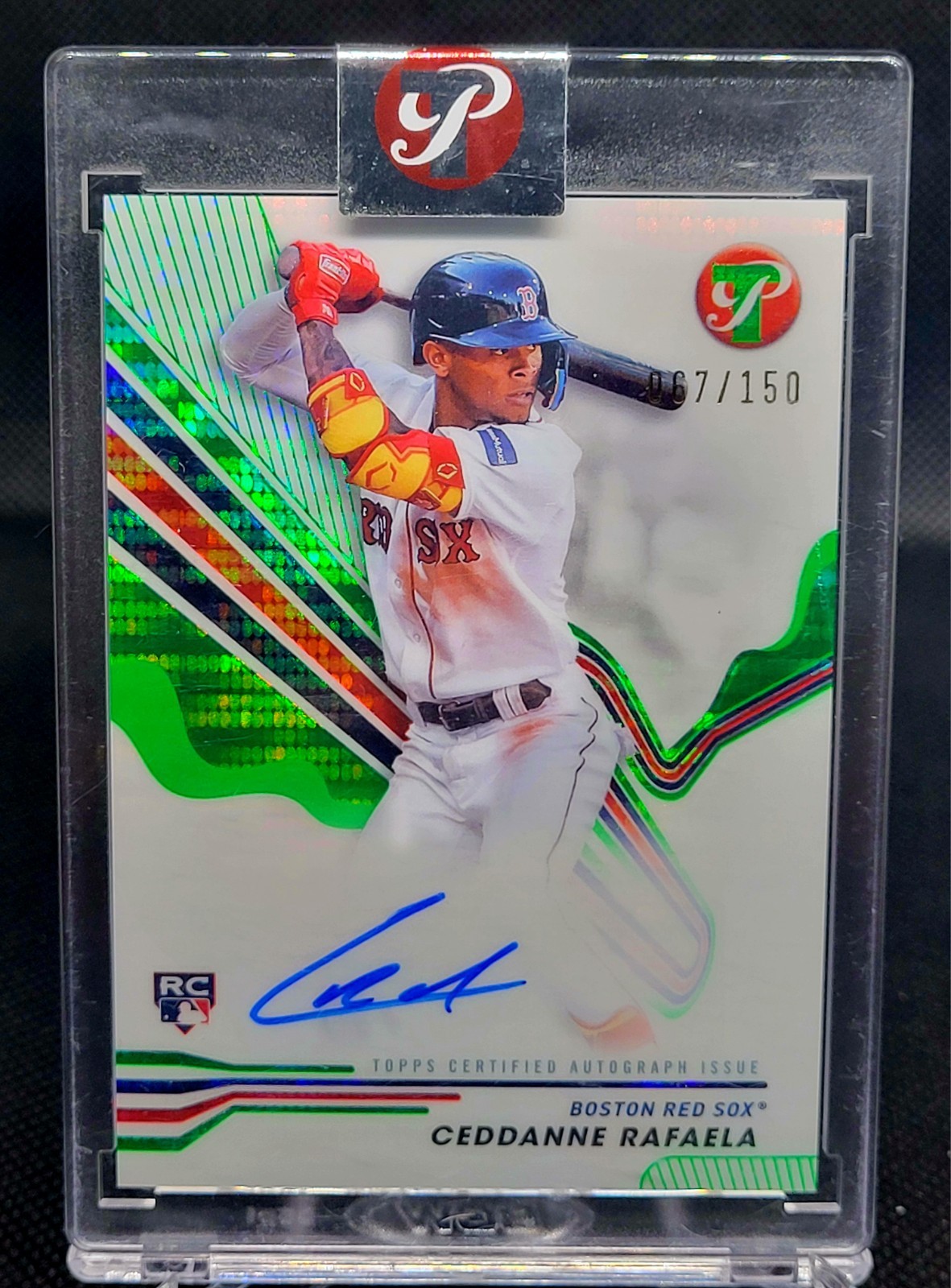 Ceddanne Rafaela 2024 Topps Pristine Green Refractor Auto /150 RC Rookie #PA-CR
