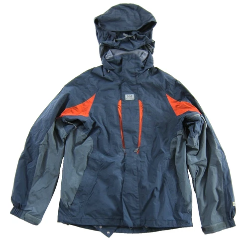 Helly Hansen Tech 10 Full Feature Minimalism Grey Blue Orange Hood Jacket Men S - product listing photo