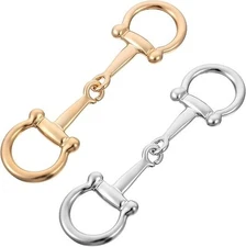 2 Pcs Scarf Ring Clip Metal Horsebit Silk Scarf Buckle, Horsebit Clasp Silk Scar