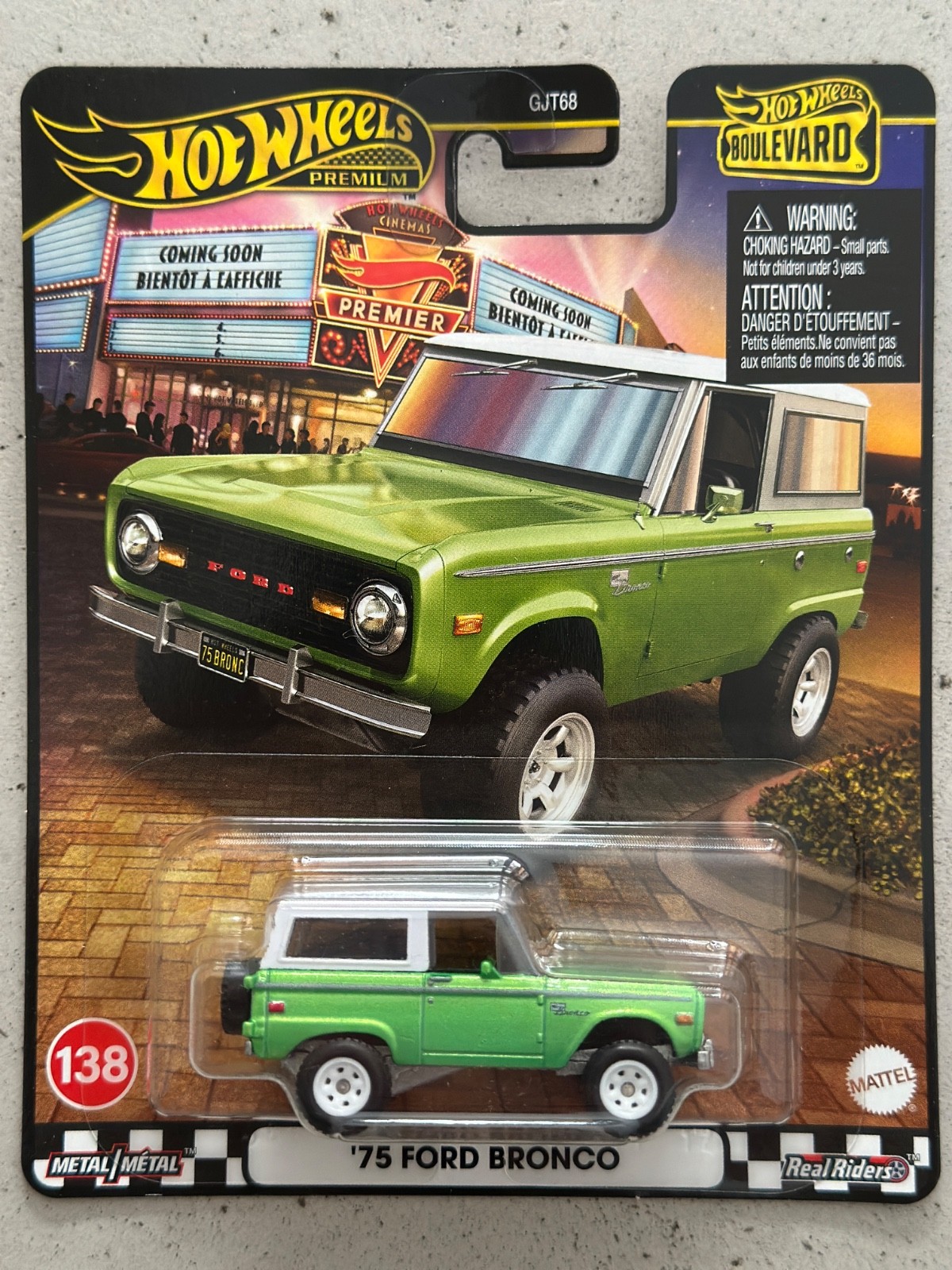 Hot Wheels Premium Boulevard 138 75 FORD BRONCO with Protector escort raptor gt