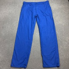 VINTAGE French Trousers Adult 38x33 Blue Workwear Chore Canvas Utility Mens