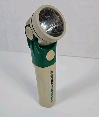 Vintage Rayovac Swivel-lite Flashlight Camping Handsfree TESTED