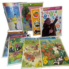 Whitman Golden Frame Tray Puzzle Lot 8 Read Stickers