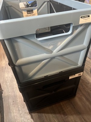 Collapsible Storage Bin Without Lid Clever Made 20 X 14 X 11  75 Lb Capacity (2)