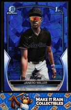 Janero Miller 1st 2023 Bowman Chrome Sapphire Edition Prospects #BCP-184 Marlins