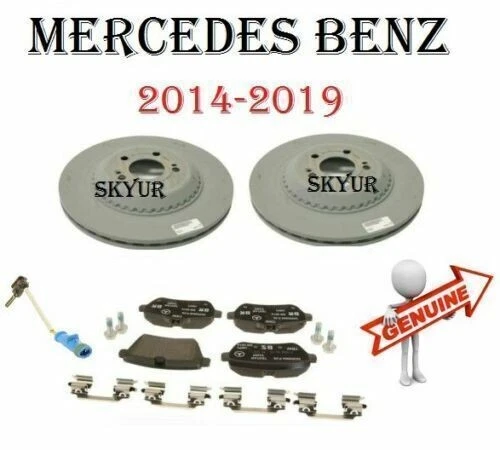 Juego de rotores de freno delanteros y traseros con pastillas de freno y sensores para Mercedes W222 clase S Foto 3 de 4