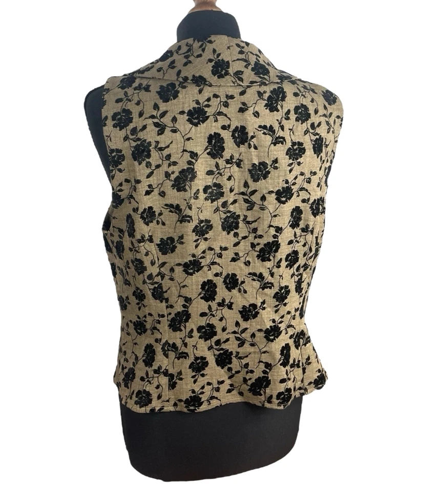 Ravi London Waistcoat Textured Collared Mid Length Sleeveless Women’s UK Size 8 - Image 3 of 4