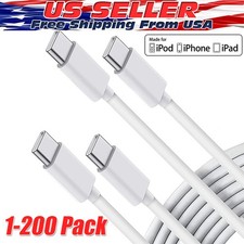 Iphone 15 16 17 Air Pro Max Usb-c To C Cable Pd Fast Charger Type C Cord 60w Lot