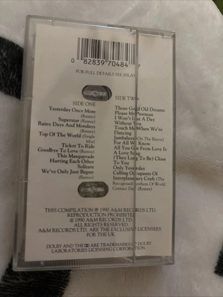 Carpenters - Only Yesterday (Greatest Hits) 1990 UK A&M Records ~ AMC 1990 - Image 2 of 2