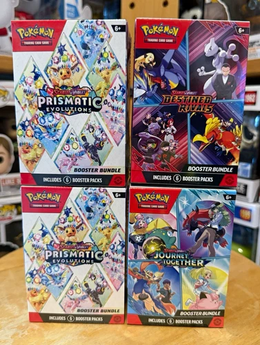 4x -Pokemon Booster Bundle Prismatic Evolutions Destined Rivals Journey Together