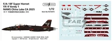 FAB Fabscale 1/72 F/A-18F Super Hornet VX-9 Vampires USN China Lake 2025 Decals
