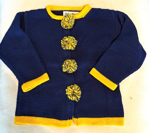 NWOT Vintage Sally’s Sweaters University Of Michigan Football Cardigan Size 2