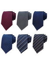 Men's Necktie Classic Tie Woven Jacquard Neck Ties 6 PCS