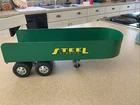 Vintage 1950s Green Tonka Toys Steel Carrier Trailer Original Paint w/ Decals