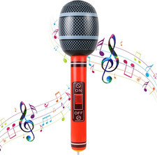 Inflatable Microphones 27.5 Inches Singing Party Decoration Blow up Microphone T