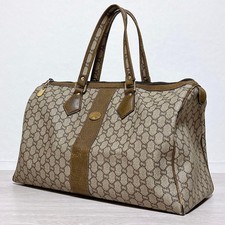 GUCCI Tote bag PVC Leather Boston Authentic From Japan