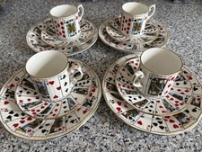 ELIZABETHAN 4 Deck Bone China Tea-Saucer-side Plate