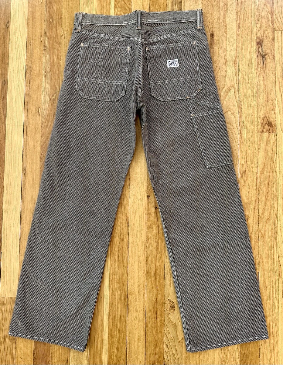 The Flathead Japan Men's 33x31 Hickory Stripe Work Pants Carpenter