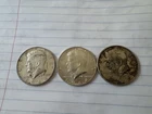 Lot of 3 Kennedy 1964 Silver Half-Dollars - Circulated - Good Condition