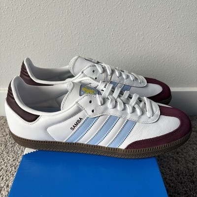 Adidas Samba Aston Villa FC White Home Kit JQ4042 Size 9 New Authentic