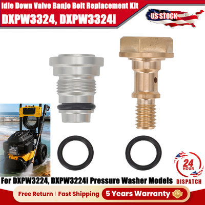 #ad #ad Idle Down Valve Banjo Bolt Kit For DeWalt DXPW3224 DXPW3324i Pressure Washer $22.89