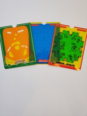 Vectrex Console Overlays Minestorm. Flipper Pinball. Armor Attack.