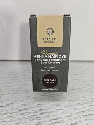 Parallel Products Henna Hair Dye Deep Dark Brown 3g Premium Semi-Perm Spot Color