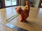 Fenton Art Glass "Scaredy Cat" figurine in a hard-to-find bittersweet orange