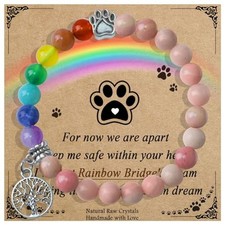Memorial Bracelet, Sympathy Gifts for Loss of Pets Pink Small