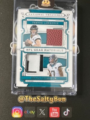 2025 National Treasures Trevor Lawrence Brian Thomas Jr  /99 NFL Gear Materials